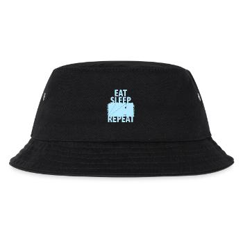 Ankerlift | Eat Sleep Lift Repeat | Skiing - Kids’ Bucket Hat - black - Front