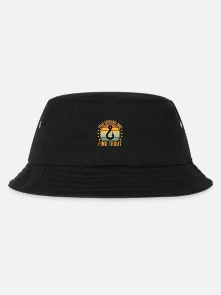 Fish Around and Find Trout - Kids’ Bucket Hat - black