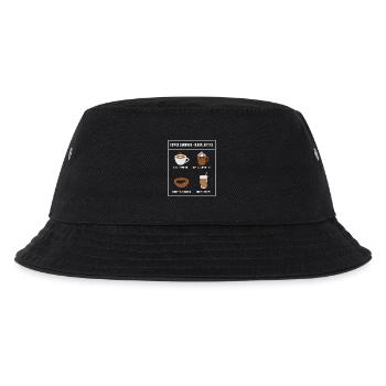 Coffee Language Global Edition - Kinder Bucket Hat - Schwarz - Vorne
