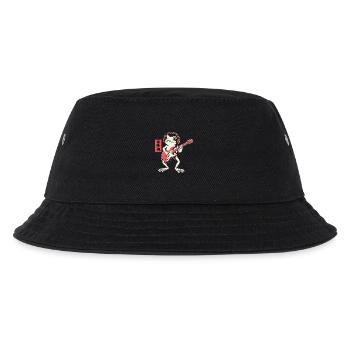 Frosch spielt E-Gitarre mit Kopfhörern - Kinder Bucket Hat - Schwarz - Vorne