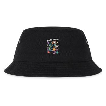 Abflug ins Weltall 4. Geburtstag Kindergeburtstag - Kinder Bucket Hat - Schwarz - Vorne