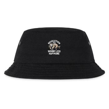 Worry less, nap more | New Year's resolutions 2026 - Kids’ Bucket Hat - black - Front
