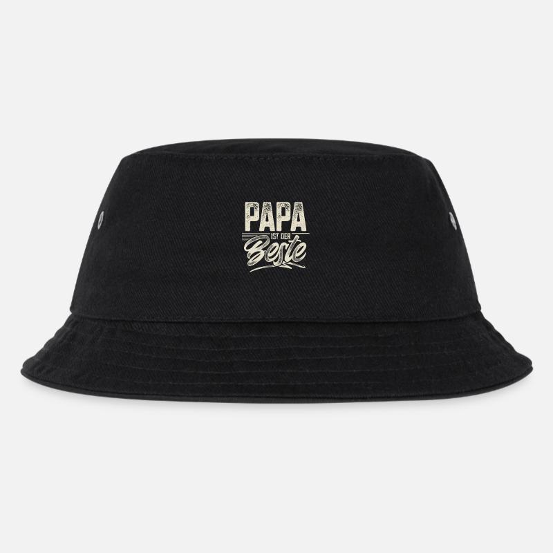 Papa Ist Der Beste - Kinder Bucket Hat - Schwarz