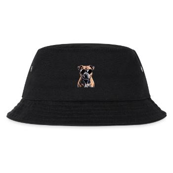 Staffordshire Bullterrier - Kinder Bucket Hat - Schwarz - Vorne