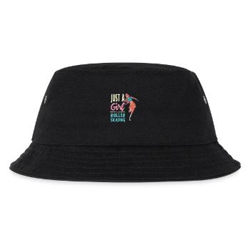 Just a Girl Loves Roller Skating - Kids’ Bucket Hat - black - Front