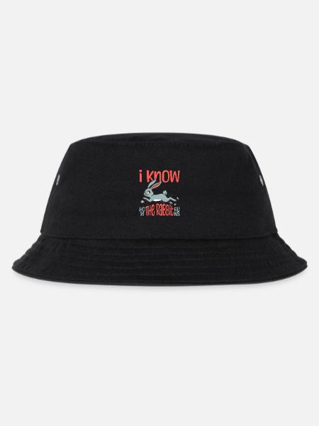 I Know How The Rabbit Runs Denglish - Kids’ Bucket Hat - black
