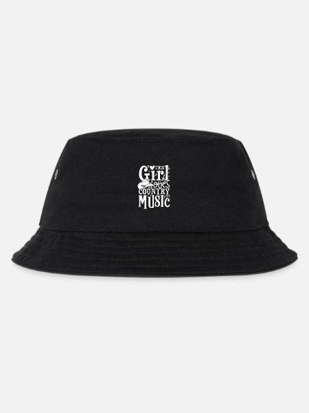 Dieses Mädchen liebt Countrymusik - Kinder Bucket Hat - Schwarz
