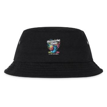 Lustiges Putzen Design - Kinder Bucket Hat - Schwarz - Vorne
