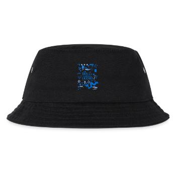 Tiny ripple in a stormy ocean (busy pattern) - Kids’ Bucket Hat - black - Front