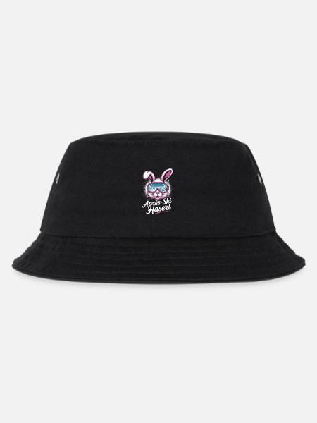 Apres Ski Haserl Hüttengaudi Skifahrerin Skihaserl - Kinder Bucket Hat - Schwarz