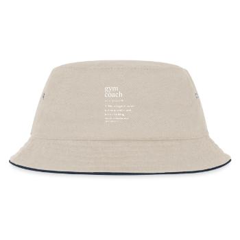 Gym Coach Definition Funny Fitness Instructor - Kids’ Bucket Hat - ecru/navy - Front