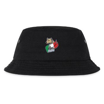 Italienischer Wolf mit Kolosseum - Kinder Bucket Hat - Schwarz - Vorne