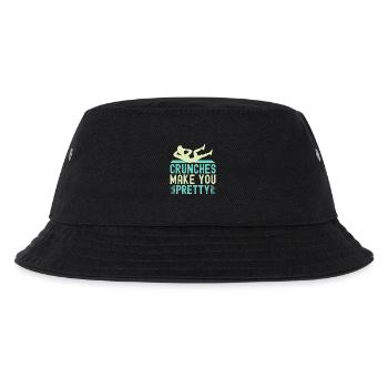 Fitness Fanatics Crunches Make You Pretty - Kinder Bucket Hat - Schwarz - Vorne