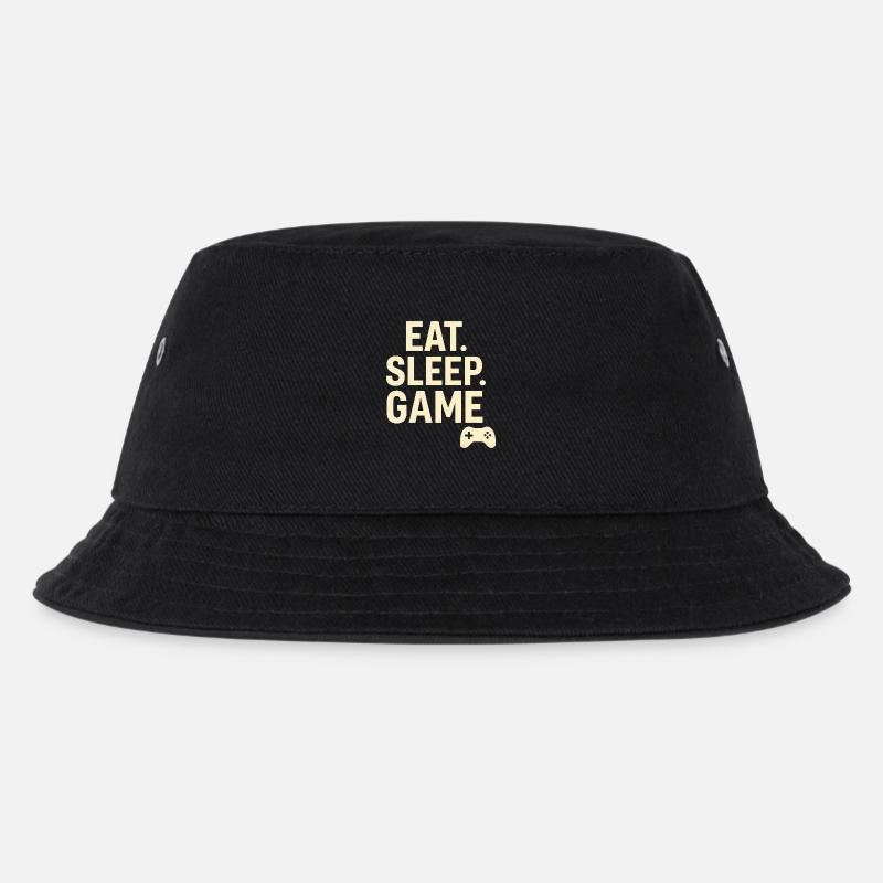 Eat Sleep Game Controller - Kinder Bucket Hat - Schwarz