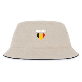 Belgian Heart Tricolor - Kids’ Bucket Hat - ecru/navy - Front