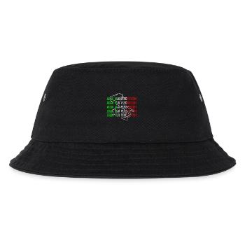 Lustiges Knoblauchöl Chili-Pfeffer-Souvenirs Italien - Kinder Bucket Hat - Schwarz - Vorne