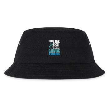Snowboarding Snowboard Meeting Chairlift - Kids’ Bucket Hat - black - Front