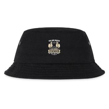 Zeichner Sprüche - Kinder Bucket Hat - Schwarz - Vorne