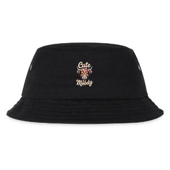 Highland Cattle Sayings Moody Funny Gift - Kids’ Bucket Hat - black - Front
