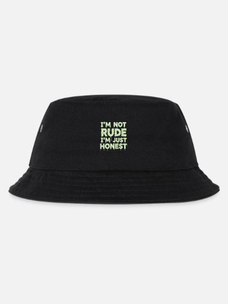 I'm Not Rude I'm Just Honest - Kids’ Bucket Hat - black
