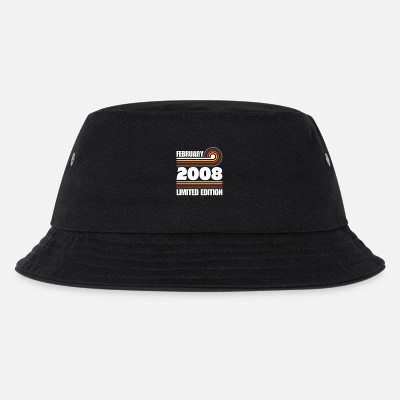 Limited Edition 2008 18. Geburtstag Geschenk - Kinder Bucket Hat - Schwarz