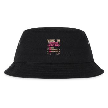 Original Marriage Proposal Couple Valentine's Day - Kids’ Bucket Hat - black - Front