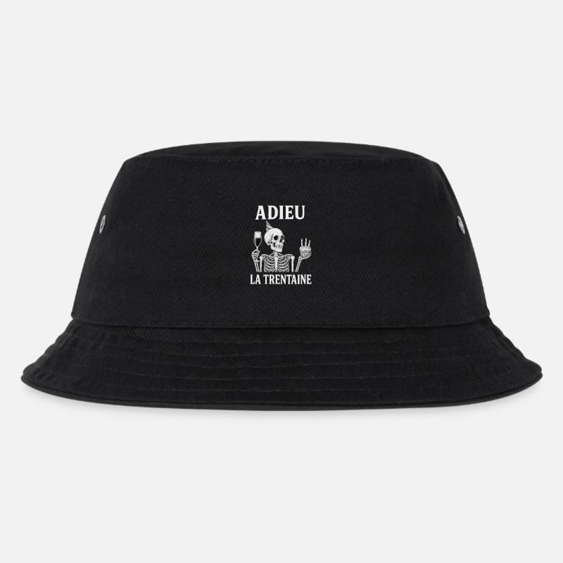 Leb wohl, Dreißig-Skelett-Geburtstag - Kinder Bucket Hat - Schwarz