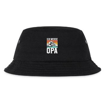 Ich Werde Opa Baby Großvater Pops Großeltern - Kinder Bucket Hat - Schwarz - Vorne