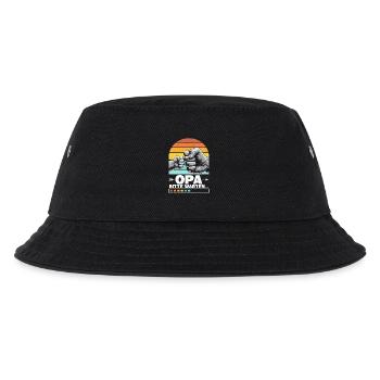 Opa Bitte Warten Baby Großvater Pops Großeltern - Kinder Bucket Hat - Schwarz - Vorne