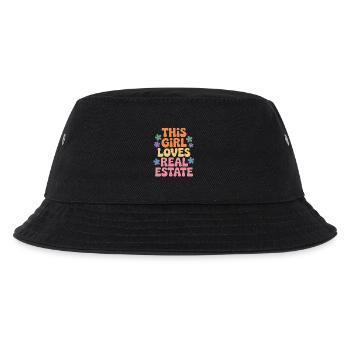 Diese Frau liebt Immobilien - Kinder Bucket Hat - Schwarz - Vorne