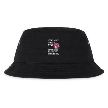 Ich höre nicht immer K-Pop Ja, ich mache K-Pop und - Kinder Bucket Hat - Schwarz - Vorne