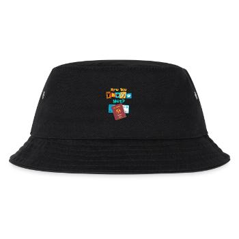 Lustiges Reisende Weltreisende Kurztrip Geschenk - Kinder Bucket Hat - Schwarz - Vorne