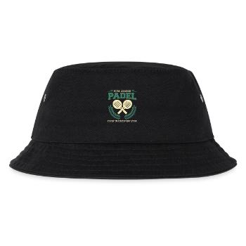 Padelspiel ICH ZIEHE PADEL DEM WANDERN VOR - Kinder Bucket Hat - Schwarz - Vorne