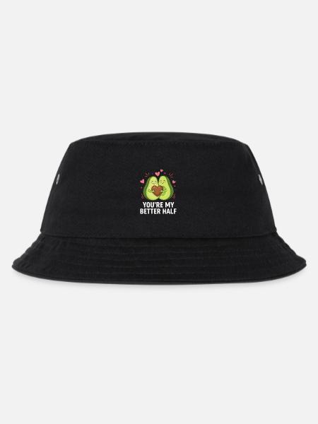 Du bist meine bessere Hälfte, süße Avocado-Paare lieben - Kinder Bucket Hat - Schwarz