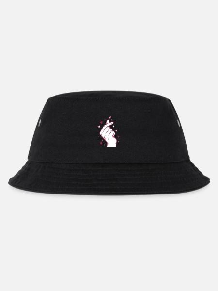 Kpop Koreanische Musik Niedliche Finger Herz Liebe Korea - Kinder Bucket Hat - Schwarz