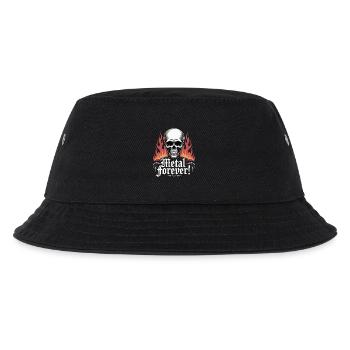 Metall Forever Totenkopfflamme - Kinder Bucket Hat - Schwarz - Vorne