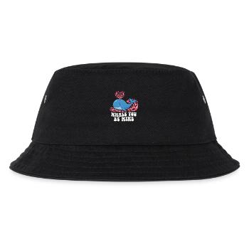 Whale You Be Mine Cute Ocean Animal Valentine Pun - Kids’ Bucket Hat - black - Front
