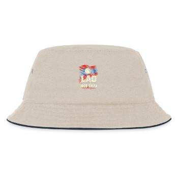 Laos Laotische Wurzel Lao Not Thai - Kinder Bucket Hat - Natur/Navy - Vorne