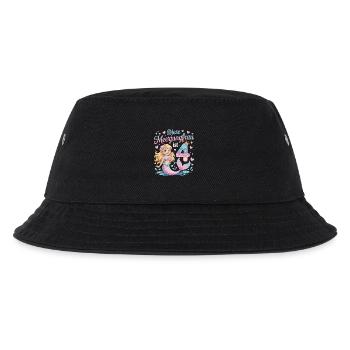 Diese Meerjungfrau Ist 4 Mädchen 4. Geburtstag - Kinder Bucket Hat - Schwarz - Vorne