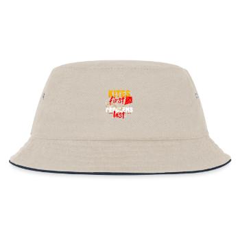 Kite Kite Flying - Kids’ Bucket Hat - ecru/navy - Front