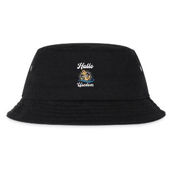Urlaub auf Usedom Ostsee HALLO USEDOM Lustig - Kinder Bucket Hat - Schwarz - Vorne