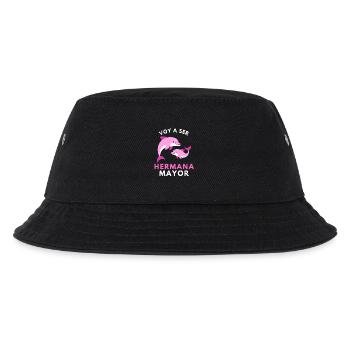 Ich werde eine große Schwester - Kinder Bucket Hat - Schwarz - Vorne