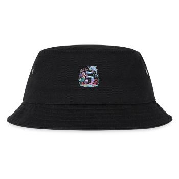 Ich Bin 5 Meerjungfrauen Mädchen 5. Geburtstag - Kinder Bucket Hat - Schwarz - Vorne