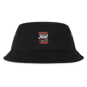 Christ Christus Apotheker Jesus Apotheke - Kinder Bucket Hat - Schwarz - Vorne