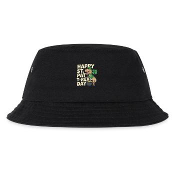 Dino Leprechaun St Patrick Day - Kinder Bucket Hat - Schwarz - Vorne