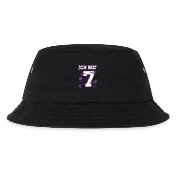 Ich bin 7 Ninja 7. Geburtstag Lila Karate - Kids’ Bucket Hat - black - Front