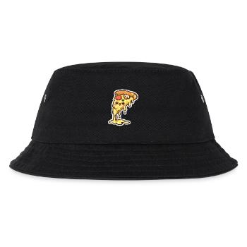 Kawaii Käse-Pizza Slice - Kinder Bucket Hat - Schwarz - Vorne