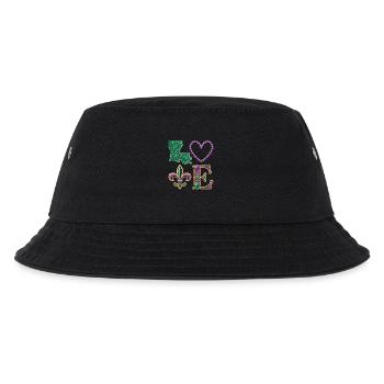Mardi Gras Louisiana Shirt – Karneval Liebe - Kinder Bucket Hat - Schwarz - Vorne