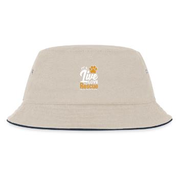 Foster Adopt Volunteer Live Love Animal Rescue - Kinder Bucket Hat - Natur/Navy - Vorne