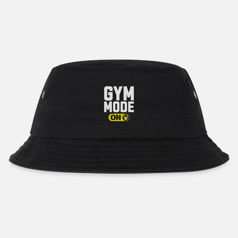 Gym Mode On Graphic - Kids’ Bucket Hat - black